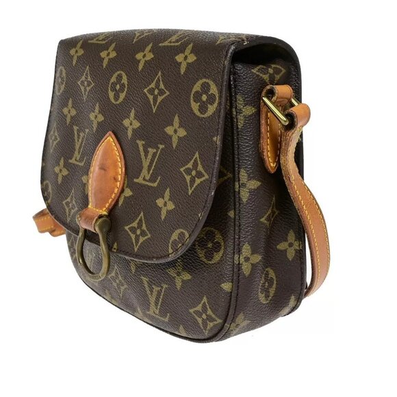 Auth LOUIS VUITTON Saint Cloud MM Shoulder Bag Monogram Leather Brown - Picture 15 of 16